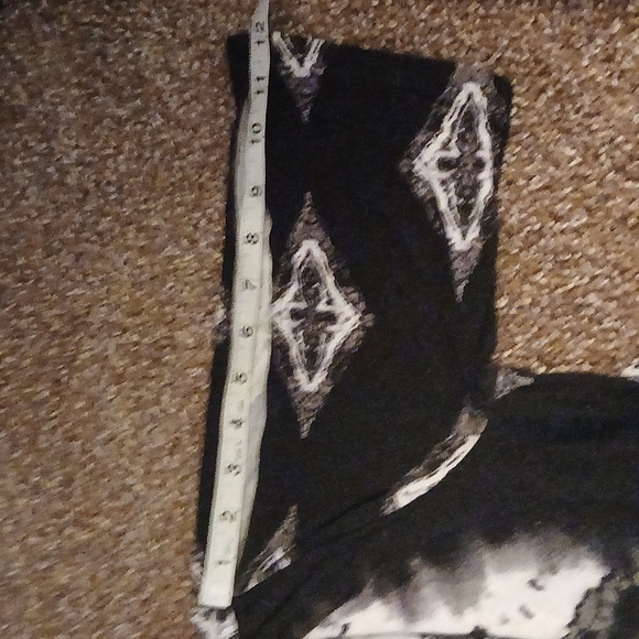 Soma womens black and white abstract pattern wrap midi dress size large - Picture 12 of 12